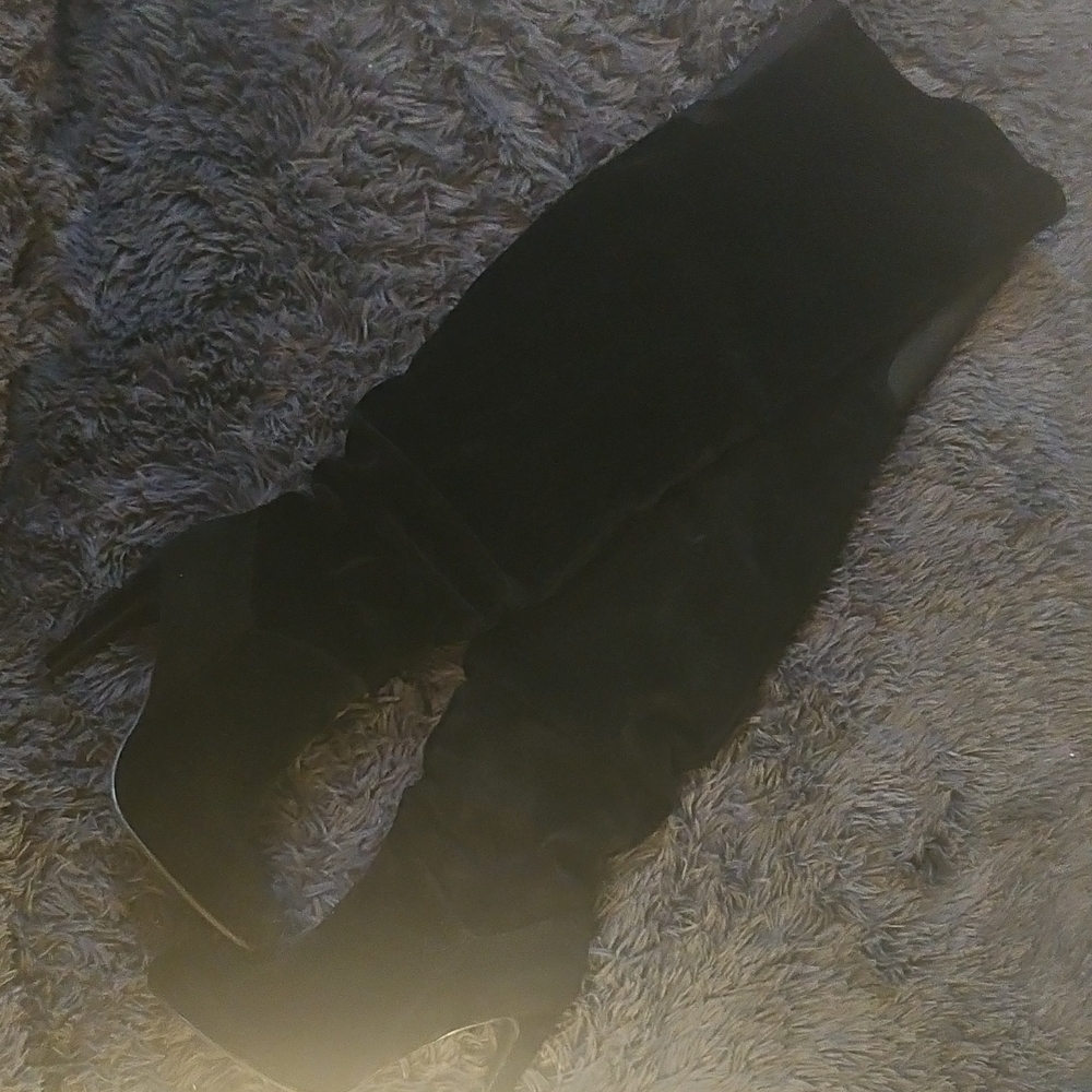 JustFab Black Heeled Boots